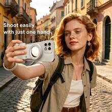 Magnetic Phone Camera Handle With Wireless Remote Shutter, Portable Phone Photography Assistant, Suitable For Vlog Shooting - White - View 5