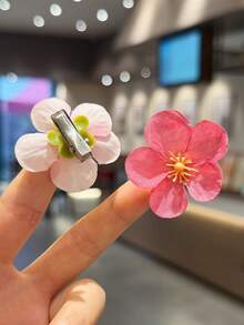 10 piezas de pinzas para el cabello con flores de tela de unicolor tipo macaron, pinza de cocodrilo con agarre firme y antideslizante, para trenzado, peinado semirecogido, decoración, viaje a la playa, uso diario, accesorio para el cabello fresco y femenino - Verde - Ver 7