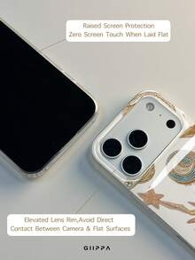 GIIPPA 1pc Sun & Star Pattern Design Phone Case, Compatible With Phone 17 Pro Max, 16 Pro Max, 15 Pro Max, 14 Pro Max, 11/12/13/14/15/16 Pro Max Plus, Korean Style High-End Fashion Fun Phone Case, Elegant Design Suitable For Men And Women, Perfect Gift For Girlfriend On Christmas, Valentine's Day, Easter, Wedding Season And Birthday! - Multicolor 1 - View 6