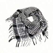 1pc Printed Alfat Arabic Style Headscarf, Rice Grain Knot Design, Dubai Style Desert Headscarf Scarf - Multicolor - View 1