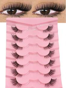 Manga Wet Eyelashes! One-Piece Voluminous Curly Camera-Ready Black Stem Eyelashes - Multicolor - View 2