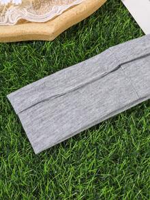 1Pc Women's Wide Elastic Knit Headband, Star Sun Heart Pendant Decoration, Minimalist Sport Yoga Headband, Suitable For Daily/Fitness/Streetwear - Multicolor - View 7