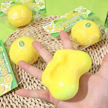 Set Mainan Pereda Stres Berbentuk Lemon yang Berubah Warna, Mainan Buatan Tangan yang Dapat Diremas dengan Tekstur Renyah, Terbuat dari TPR, untuk Meredakan Stres, Hadiah - MultiWarna - View 2