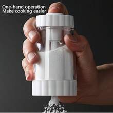 1個/固定容量鹽罐，透明廚房調味料罐，調味料盒，家用鹽罐，調味料瓶，調味料罐，調味料容器，創意調味料罐，鹽與胡椒罐，胡椒容器 - 彩色 - 查看 1