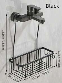 1pc - Bathroom Hanging Storage Rack/Basket - Suitable For Organizing Shampoo, Body Wash And Other Toiletries, Essential Bathroom Accessory, Applicable For Bathroom, Kitchen, Sink, Outdoor Sink. Back To School Essential - Multicolor - View 9