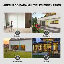 Trípode De 1.45 Para Nivel Láser Altura Regulable Aluminio - Rojo - Ver 7