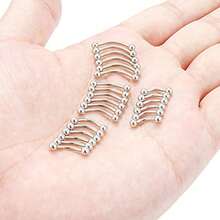 32pcs Lip Rings Jewelry Lip Bar, Snake Bite Piercing 16g Spiral Earrings, Daisy Ear Cuff Cartilage Earrings, Surgical Steel Piercing Jewelry Unisex - 32 Piece Set - View 11