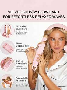 1pc / 2pcs / 3pcs Women's 4-In-1 Heatless Curling Set, Soft Satin Overnight Curlers With Bendable Sleep Curling Headband, No-Heat Big Wave Styling Tool, Suitable For Home, Travel, Back To School, All Seasons, Holiday Gift - Multicolor - View 4