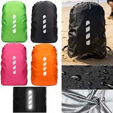 High-Quality Double-Layer Reflective Backpack Rain Cover, 15L-40L Waterproof Backpack Rain Cover With Reflective Strip, Suitable For Hiking, Camping, Travel, Cycling Outdoor Backpack Cover - Multicolor - View 2