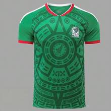 FIFA 世界盃墨西哥隊主場與客場短袖足球球衣 球迷版 刺繡標誌隊徽 - 白色 - 查看 4