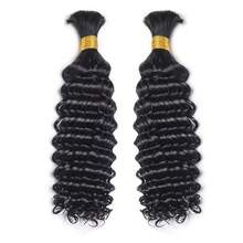 Bulk Braiding Hair Human Hair Deep Wave Unprocessed No Weft Boho Braids Human Hair Bulk Extensions Brazilian Remy Hair - S1 - View 14