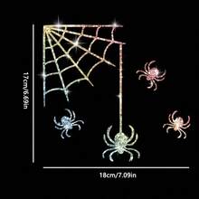 Shiny Spider Web Stickers - Fun Home Decor Decals, Durable And Removable, Suitable For Bedroom Windows, Makeup Mirrors, Full-Length Mirrors, Laptops, Doors & Windows Decoration - Sticker - View 6