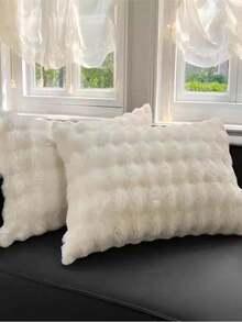 1pc Plush Headboard Cover, Thick Quilted Headboard Protector, Stretchy Soft Headboard Slipcover, Fits All Size Beds, Machine Washable, Headboard Decor - White - View 20