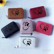Love Paw Print Card Holder, Lightweight Fashion Wallet, Suitable For Daily Use, Women's Gift Mini Wallet/Purse/Card Holder - Multicolor - View 4