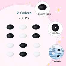 200pcs Silicone Lentil Beads, 12mm Silicone Abacus Bead For Keychain Making Focal Bead Bulk For Necklace Bracelet Jewelry DIY Crafts Accessories - Multicolor - View 2