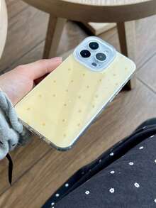 時尚手機殼，極簡可愛設計，黑白波點圖案，適用於 iPhone 11 至 17 系列，17Pro Max 17pro 17 16promax 16pr 16plus 15proma 15pro 15 14promax 14pro 14 13promax 13pro 13 12promax 12pro 12 11 智慧型手機保護殼 - 黃色 - 查看 4