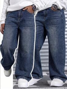 Tween Boys' Denim Long Pants, Spring/Autumn - Dark Wash - View 11