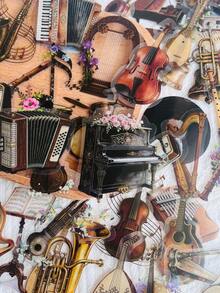 50-Piece Set Of Retro Musical Instrument Stickers For Suitcases, Laptops, Scrapbooks, Diaries, Skateboards, Guitars, Helmets, Instrument Cases, And DIY Decals - Multicolor - View 8
