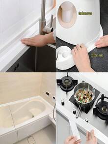 Kitchen/Bathroom/Toilet/Tile Seam & Corner Waterproof Sealing Tape, High Adhesion Waterproof Anti-Mold Anti-Oil Toilet Sealing Tape, Self-Adhesive Seam Sticker, Moisture-Proof Sealing Tape - View 8