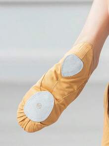 Wuyuan Zapatillas de ballet profesionales sin cordones con cordón - Amarillo Mostaza - Ver 4