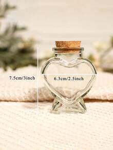 1pc Customized Heart-Shaped Sand Bottle, Customized Honeymoon Sand Bottle, Wedding Souvenir Honeymoon Couple Gift, Beach Vacation Personalized Cork Stopper Bottle, Bridal Shower Gift, Wedding Gift, Engagement Gift, Honeymoon Gift, Bridal Shower Gift - Multicolor - View 5