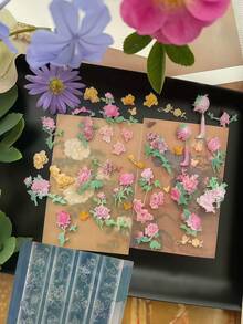 鳶尾花、馬蹄蓮、牡丹、多款玫瑰花高透明矽膠美甲模具 - 無色 - 查看 8