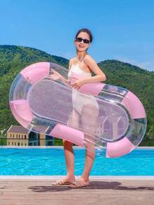 1 pieza Flotador inflable de malla transparente, hamaca de agua plegable, silla flotante cómoda de malla transpirable, múltiples colores macaron disponibles, juguete de relajación de verano de PVC duradero, regalo adecuado para adultos - Multicolor - Ver 3