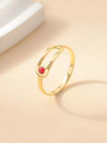 Customized Personalized Birthstone 12 Months Inlaid Ring Mother's Day Gift Valentine's Day Gift Birthday Anniversary Gift For Friends Classmates Graduation Christmas Family High-End Gift - Style 1 - View 5