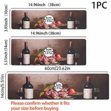 1pc Romantic Wine Pattern Rubber Faucet Splash Guard, Bathroom Faucet Anti-Splash Mat, Mud Guard, Moisture-Proof Non-Slip Faucet Pad, Kitchen Countertop Accessory. Protect Your Kitchen Countertop. - Multicolor - View 5