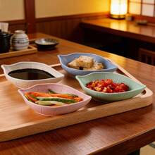 4件組葉形小碟盤，適用於盛裝醋、醬油、調味料、配菜或零食，適合桌面或吧檯裝飾 - 彩色 - 查看 11