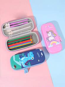 1pc Boy/Girl 3D Dinosaur Astronaut Pencil Case, Hard Pencil Box, Large Capacity Stationery Pencil Pouch For Kids, Back To School , First Day Of School - Multicolor - View 10