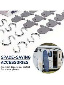 S-Shaped Camping Awning Hook Clip, RV Tent Hanging Rack, Perforated Light Hanging Rack, Suitable For Camping Vehicle Accessories - Hook Up - View 7