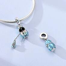 1pc Silver-Plated Matryoshka Series Openable Pendant Cat Enamel Gold Fashion Glasses Bouquet Floral Pattern Charm Suitable For Original Brand Bracelet Necklace DIY Matching - Multicolor - View 6