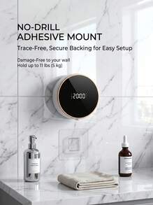 YITUMU Dispenser Sabun Otomatis 3 Tingkat yang Dapat Diatur dengan Layar LED dan Jam, Pompa Busa/Gel Pintar Tahan Air yang Dipasang di Dinding, Cocok untuk Sabun Cuci Piring, Losion, dan Sabun Tangan - Busa - View 8