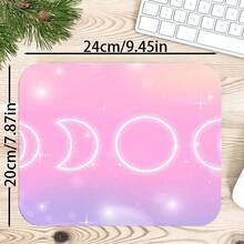 Watercolor Moon Phase Large Vanity Mat, Soft Starry Sky Cloud Print Non-Slip Rubber Extended Mouse Pad, Waterproof Long Keyboard Pad, Suitable For Makeup Table Office Desk Decor - View 20