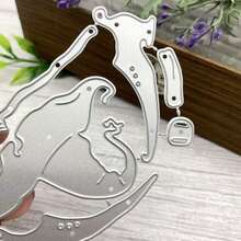 Magic Hat Metal Die-Cutting And Embossing Template Tool For DIY Scrapbooking, Cardmaking, And Album Decoration - Silver-white - View 2