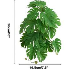 Artificial Tropical Rainforest Plants For Reptiles, Pet Reptile Terrarium Plants Decoration, Suction Cup Installation, Glass Container Reptile Plants Decoration, Pet Reptile Habitat Plants, Lizard, Crested Gecko, Bearded Dragon, Snake, Horned Frog, Snail, Insect Terrarium Decoration - View 4