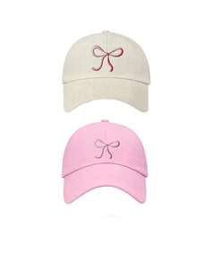 1/2 piezas Gorra de béisbol con coleta para mujer, gorra casual con moño desordenado, gorra ligera puntiaguda, gorra de sol de moda, adecuada para deportes al aire libre & uso casual diario - Gorro de pajarita - Ver 14