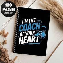 1pc Dynamic Soccer Splash Art A5 Spiral Notebook, A5 Size, 50 Sheets, Student Classroom Notes, Office Meeting Records, Portable Planner And Diary Notebook, Suitable For Professionals, Students - Autumn Semester Essential School Supplies - C - View 3