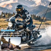 2026 Neues Motorradhalterung-Set, kompatibel mit Insta360 One X5 X4 X3 X2 RS OSMO, stabile Motorradklemme, ausziehbare Panorama-Stange, rutschfeste CNC-Basis, perfekt zum Aufnehmen von Fahrvideos, mit Regenschirm-Clip-Funktion - Übersicht 5