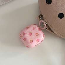 Love-Themed Pink Polka Dot Strawberry Earphone Case With Hanging Ring, Compatible With Airpods 4th Gen, Cute Earphone Cover Compatible With Apple 2nd Gen, 3rd Gen, New Protective Case With Pendant, Airpodspro 3, Korean Style Earphone Case, Pro 2, Girls Earphone Case Protective Cover - Pink - View 12