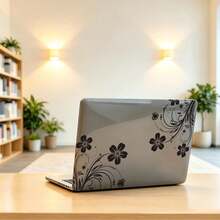 1-Piece Transparent Smoke Gray Hard PC Case For MacBook, Anti-Slip Silicone Feet Hollow Cooling Vents Full Wrap Shockproof Laptop Protective Cover Compatible With 13 Neo/13.3 Air/13.3 Pro/13.6Air/14.2 Pro/15Air/16.2Pro - View 3