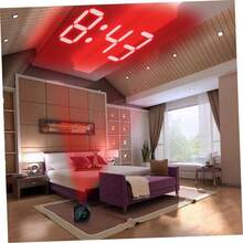 Reloj Despertador Digital con Proyección Giratoria, Pantalla LED, Voz, Repetición y Temperatura, Color Aleatorio - 1 - Ver 6