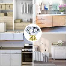 10 buah Kenop Kabinet Kristal, Kenop Laci Kaca Berlian dengan Sekrup, Cocok untuk Meja Rias, Dapur dan Kamar Mandi, (Perak, Hitam, Merah Muda, Emas, Hitam Semua) - 10 bungkus - View 6