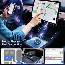 Adaptador CarPlay Inalámbrico Actualización de CarPlay Cableado a Inalámbrico, Diseño Mini USB para Autos con CarPlay Apple Cableado Integrado Plug and Play Fácil de Usar Conexión Rápida y Estable Car Play para iPhone - Multicolor - Ver 5