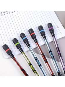 4PCS Set Multiple Constellation Rotating Balance Spin Pens, Anti-Slip Anti-Vibration Fingertip Spin Pens, Stress Relief Stationery For Teenagers And Students, Cool Balance Spin Pens, Stress Relief Fingertip, 0.5mm Writable Neutral Pens, Suitable For Student Campus Competition Use - Multicolor - View 6