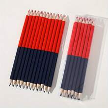 5/12/24/30/50pcs Red And Blue Colored Pencils, Round Barrel Colored Pencils, Suitable For Drawing, Coloring And Marking. - Sets - View 1