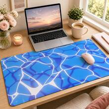 Glitter Cracked Marble Large Vanity Mat, Shiny Star Line Print Non-Slip Rubber Extended Mouse Pad, Waterproof Long Keyboard Pad, Suitable For Makeup Table, Office Desk Decoration - View 18