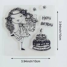 Birthday Party Clear Silicone Stamps Set, Happy Birthday Cake Balloon Gift Animal Transparent Rubber Stamps For DIY Scrapbooking, Card Making, Journaling, Photo Album Decor, Handmade Greeting Card Craft Supplies - Birthday - View 16