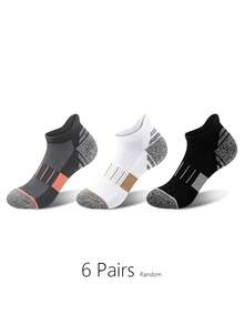Outdoor Hiking Striped Contrast Color Sports Short Socks, Thick Cushioned Sole Anti-Blister, High Elasticity Snug Fit No Slip-Off, Breathable Anti-Bacterial Anti-Odor, Yoga Training All-Season Unisex Commute Durable Functional Sports Boat Socks - Multicolor - View 15